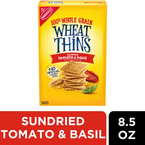 Wheat Thins Sundried Tomato & Basil Whole Grain Wheat Crackers Perspective: front