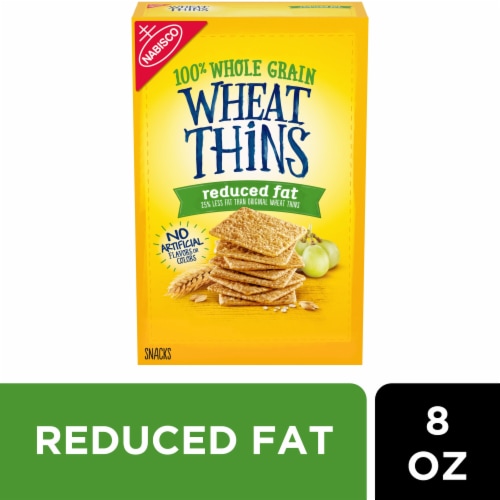 Wheat Thins Reduced Fat Whole Grain Wheat Crackers Perspective: front