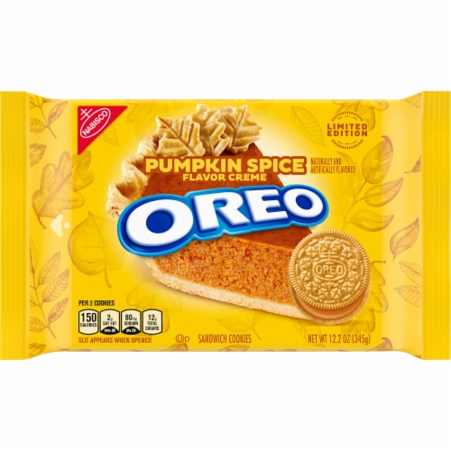 Oreo Pumpkin Spice Sandwich Cookies Perspective: front