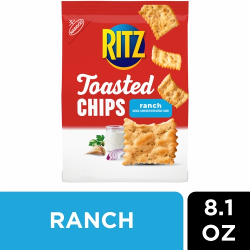 Ritz Toasted Chips Ranch Crackers Perspective: front