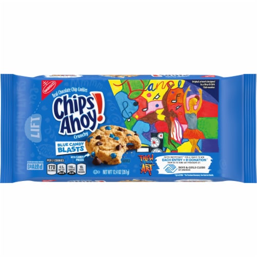 Chips Ahoy! Crunchy Blue Candy Blasts Chocolate Chip Cookies, 12.4 oz -  Kroger