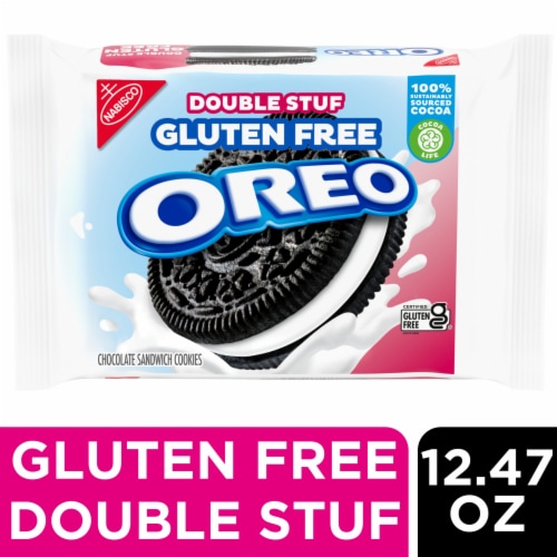 OREO Double Stuf Gluten Free Chocolate Sandwich Cookies Perspective: front