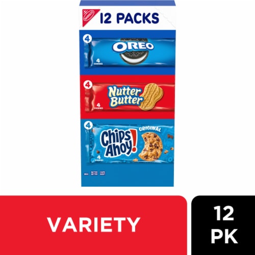 OREO CHIPS AHOY! and NUTTER BUTTER Cookies Variety Pack Perspective: front
