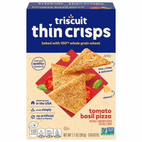 Triscuit Tomato Basil Pizza Thin Crisps Perspective: front
