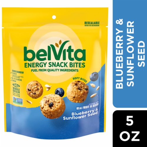 belVita Energy Bites Blueberry and Sunflower Seed Perspective: front