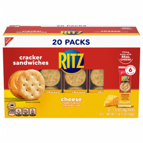 Ritz Cheese Sandwich Crackers Snack Packs Perspective: front