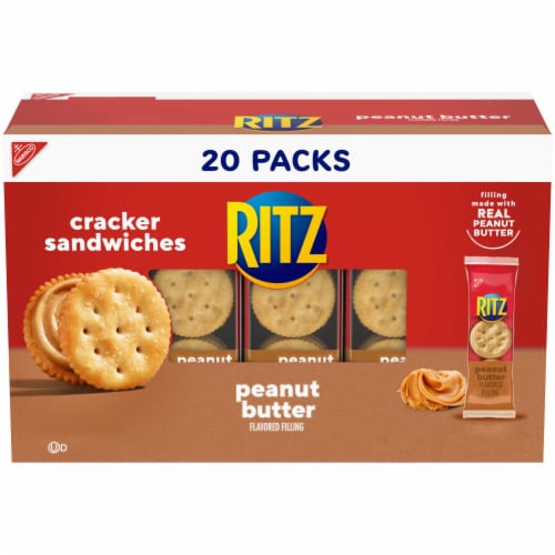 Ritz Peanut Butter Sandwich Crackers Snack Packs Perspective: front