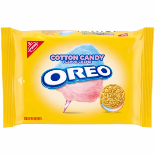 Oreo Cotton Candy Flavored Sandwich Cookies Perspective: front