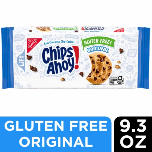 CHIPS AHOY! Original Crunchy Gluten Free Chocolate Chip Cookies Perspective: front