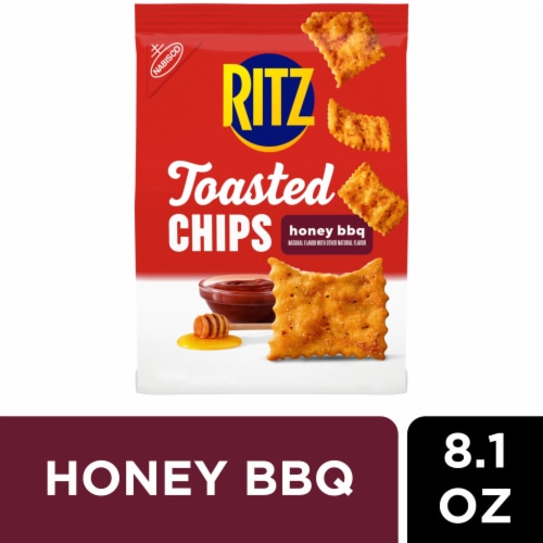 RITZ Toasted Chips Honey BBQ Crackers Perspective: front