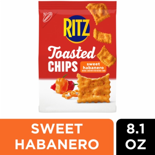 RITZ Toasted Chips Sweet Habanero Crackers Perspective: front