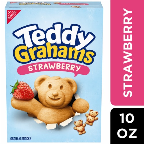 TEDDY GRAHAMS Strawberry Flavor Cookies Perspective: front