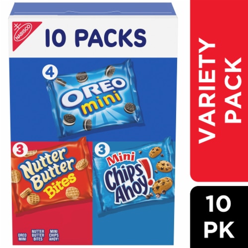 OREO Mini Nutter Butter Bites CHIPS AHOY! Mini Cookies Variety Pack Perspective: front
