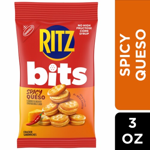 RITZ Bits Spicy Queso Sandwich Crackers Perspective: front