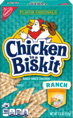 Chicken in a Biskit Ranch Baked Crackers Perspective: front
