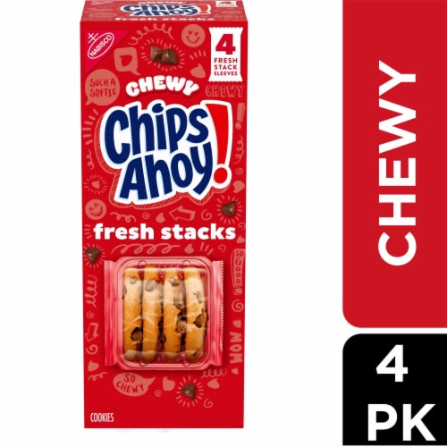 CHIPS AHOY! Fresh Stacks Chewy Chocolate Chip Cookies Perspective: front