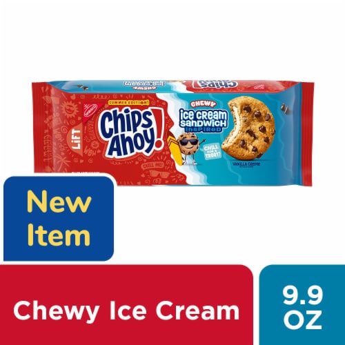 CHIPS AHOY! Chewy Ice Cream Sandwich Chocolate Chip Cookies Perspective: front