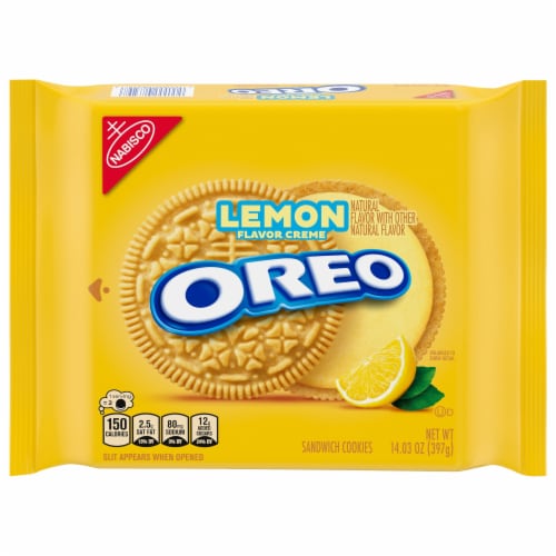 Nabisco Lemon Flavor Creme Sandwich Cookies Perspective: front