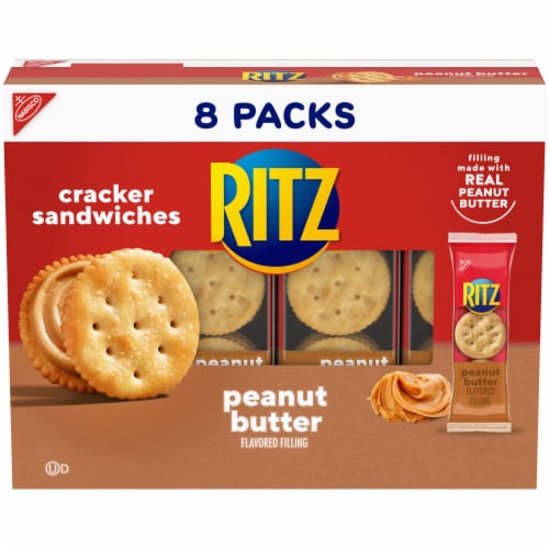 Ritz Peanut Butter Sandwich Crackers Snack Packs Perspective: front