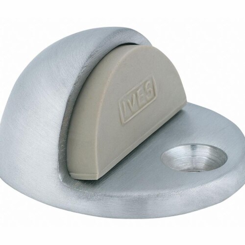 Ives Dome Door Stop,2in.Lx1-3/4in.Wx1in.Proj.  FS436 US26D Perspective: front