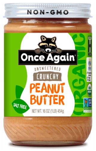 Once Again® Organic Salt Free Crunchy Peanut Butter Perspective: front
