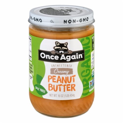 Once Again Organic Creamy Unsweetened Salt Free Peanut Butter