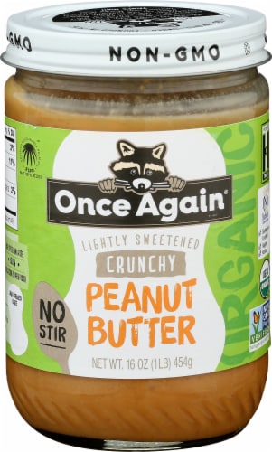 Once Again Lightly Sweetened Crunchy Peanut Butter Perspective: front