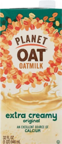 Planet Oat® Dairy Free Shelf Stable Extra Creamy Original Oat Milk Quart Perspective: front