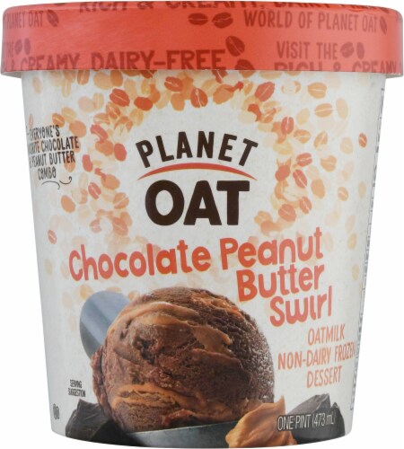 Planet Oat Chocolate Peanut Butter Swirl Frozen Dessert Perspective: front