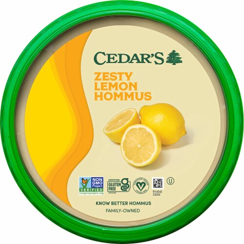 Cedar's Foods Zesty Lemon Hommus Perspective: front