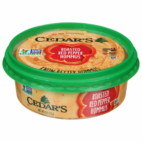 Cedar's Roasted Red Pepper Hommus Perspective: front