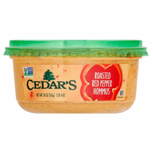 Cedar's Roasted Red Pepper Hommus Perspective: front