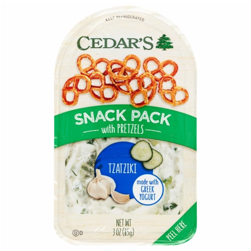 Cedar's Foods Tzatziki with Pretzels Snack Pack Perspective: front