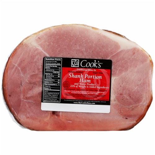 Cook's Traditional Bone-In Shank Portion Ham Perspective: front