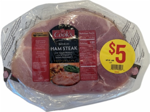 Cook's® Hickory Smoked Bone-In Ham Steak, 1.21 lb - Kroger