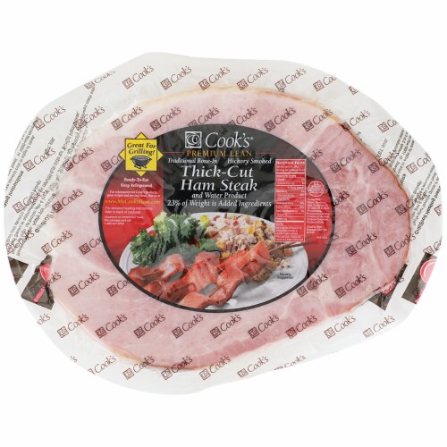 Cook's Premium Lean Thick Cut Ham Steak Perspective: front