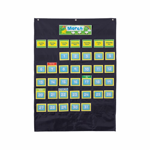Carson Dellosa CD158574 Deluxe Calendar Pocket Chart, Black, 1 Kroger
