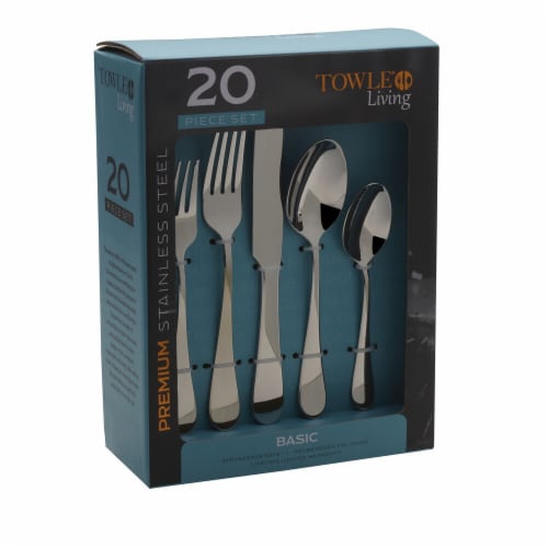 Towle Living Basic Flatware Set Perspective: front