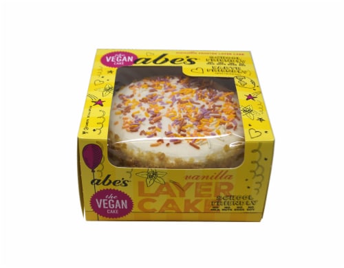 Abe's Vegan Vanilla Celebration Cake Perspective: front