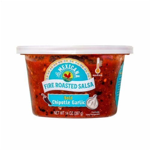 La Mexicana® Fire Roasted Bold Chipotle Garlic Salsa Perspective: front