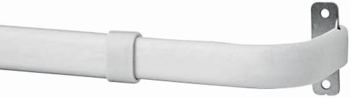 Bali Single Curtain Rod - 2.5-Inch Projection - White Perspective: front