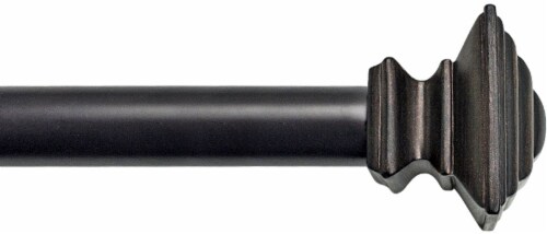 Springs Window Fashions Transitional Square Curtain Rod - 36-66 Inch - Bronze Perspective: front