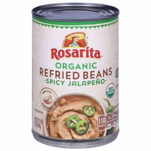 Rosarita® Organic Spicy Jalapeno Refried Beans Perspective: front