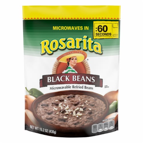 Rosarita Microwavable Refried Black Beans Perspective: front