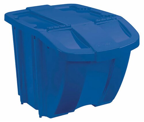 Stacking Recycle Bin, 18 gal, Polyethylene, Blue Stacking Recycle Bin, 18 gal, Polyethylene, Blue