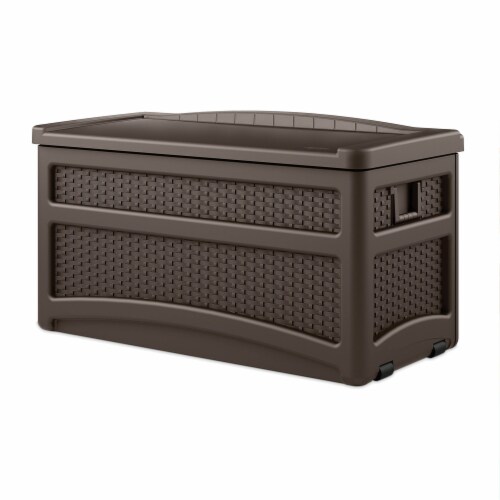 Suncast 50-Gallon Outdoor Resin Patio Deck Storage Box with Seat