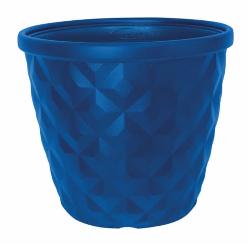 Suncast 1622B4 14.2 in. Pinehurst Resin Planter - Blue Perspective: front