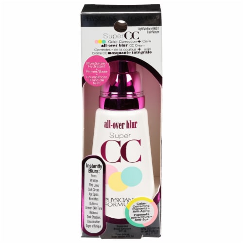 Physicians Formula Super CC  Light / Medium 6651 Color-Correction + Care All-Over Blur Cream SPF 30 Perspective: front