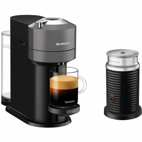 Nespresso Vertuo Next Premium Coffee and Espresso Maker in Gray plus  Aeroccino Milk Frother in Black, 1 ct - Baker's