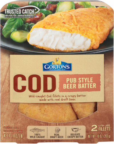 Gorton's Pub Style Beer Batter Cod Perspective: front